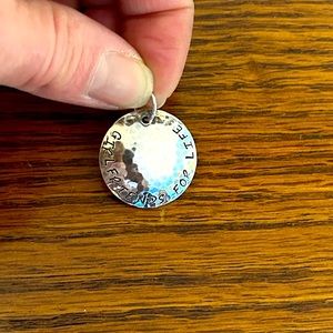 Silpada hammered “girlfriends for life” sterling silver pendant.